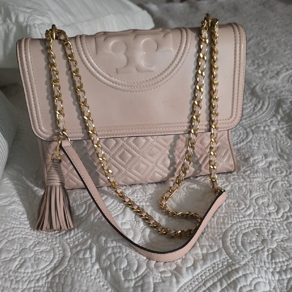 Tory Burch Blush Quilted Shoulder Bag